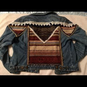Decorated jean jacket